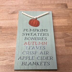 Fall pumpkin wood wall art decor